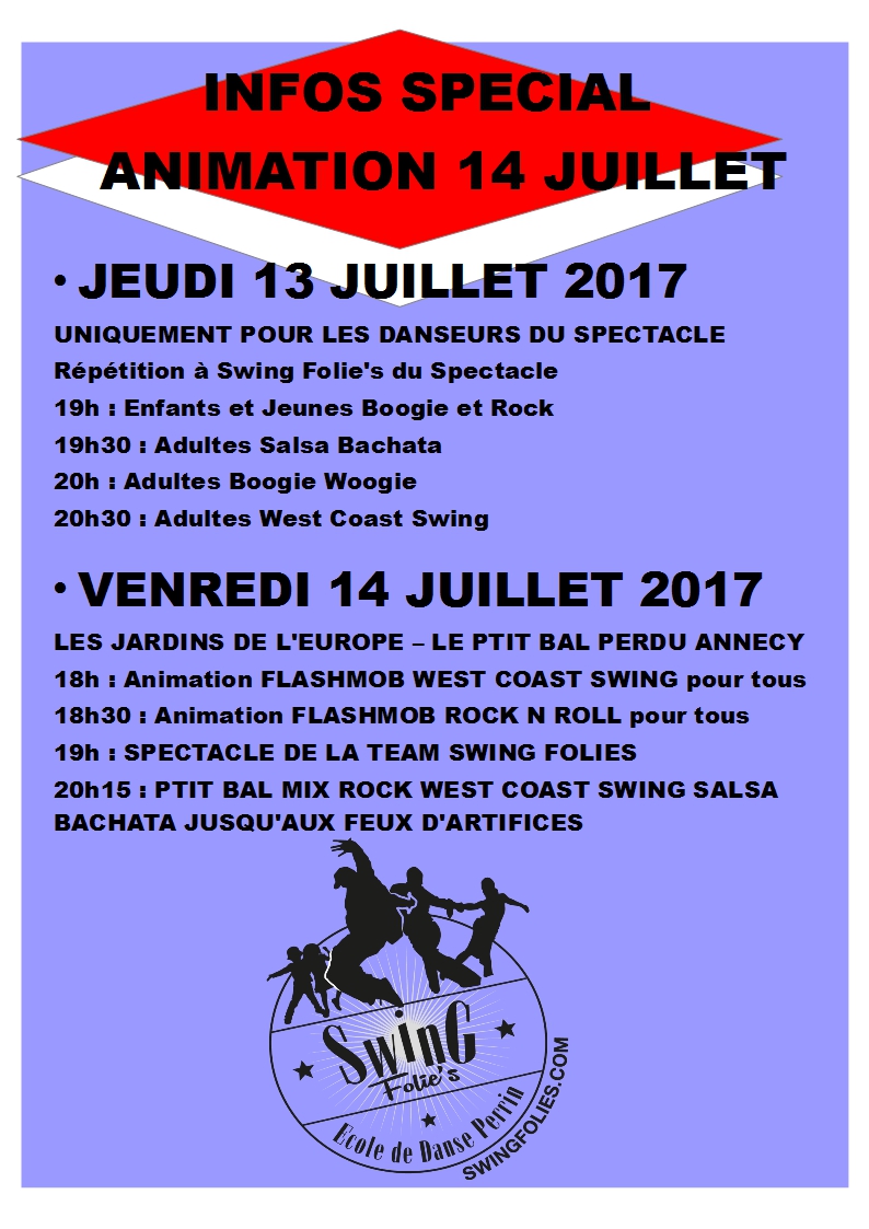 ANIMATION ET REPETION 14 JUILLET 2017