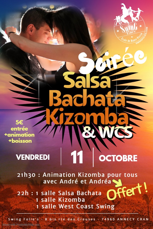 Soirée Salsa Bachata Kizomba + West Coast Swing