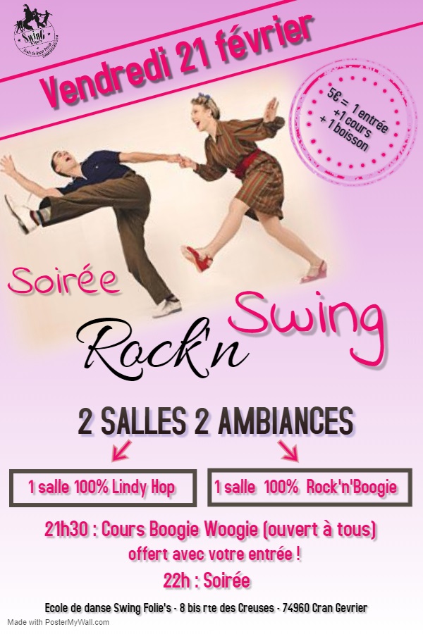 Soirée 100% SWING 21 Février 2020