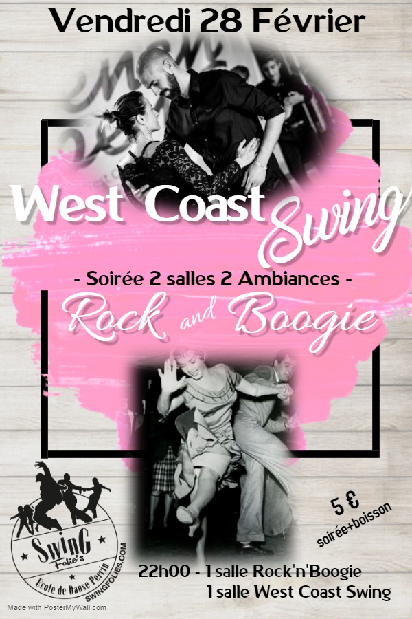 Soirée Rock’n’Boogie ET West Coast Swing 28 Février 2020