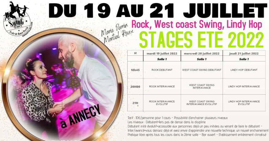 STAGES ETE JUILLET 2022