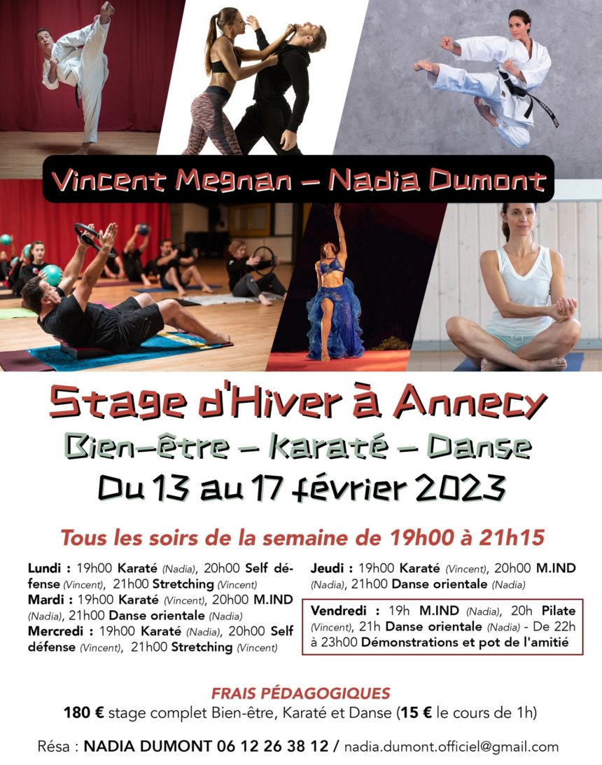 STAGE KARATE   BIEN-ETRE  DANSES ORGANISE PAR NADIA DUMONT