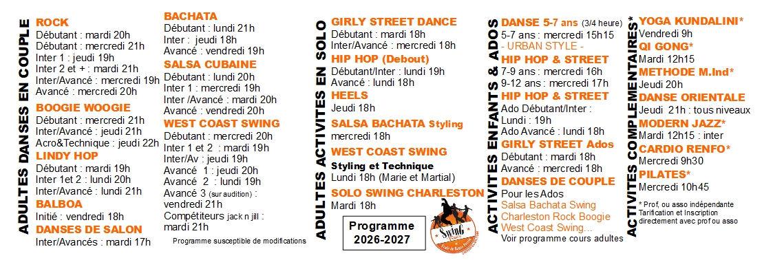  PROGRAMME RENTREE 2026-2027
